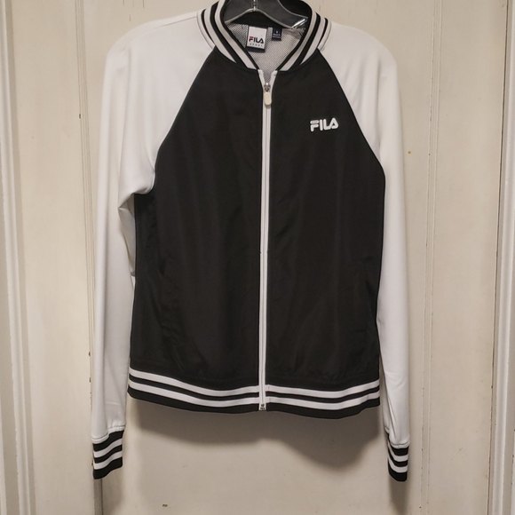 Fila Sport Long Sleeve Black and White Training Jacket Small - Picture 2 of 9